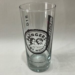 2 Gingers Irish Whiskey Highball Glass 6 1/4 In Tall 3 In Round Clear Brown 16
